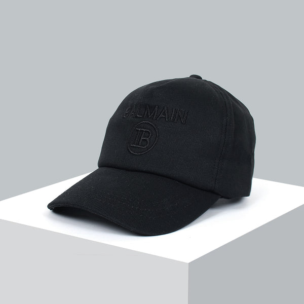 Balmain Black Basic Logo Cap